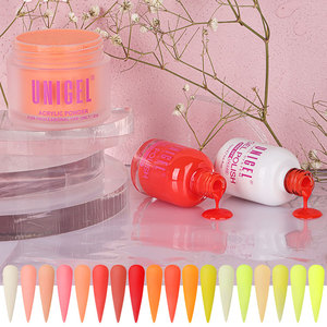 Unigel 3-en-1 acrílico Dip polvo Gel polaco y laca de <span class=keywords><strong>uñas</strong></span> Vagan venta al por mayor Set #073-#090 Color a juego - Product Image 6