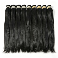 Cabello Humano Remy 100% a Granel, Extensiones de Cabello Liso Natural con Cutícula Alineada, Sin Caída, Compatible con Permanente y Tinte, Venta al por Mayor