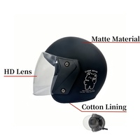 Nouveaux casques de vélo sportifs populaires pour adultes, casques de moto avec doublure en coton, protection de la tête, casques demi-visage pour la conduite