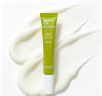 20g Groene PE Oogcrème Tube met Lepeltje, Aangepaste Logo, Lege Verpakking voor Verhelderende Oogcrème, OEM Skincare Tube Leverancier Fabriek