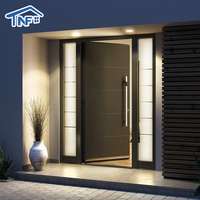 Puerta Pivotante Exterior de Aleación de Aluminio de Alta Calidad con Aislamiento Acústico y Cerradura Inteligente para Entrada, Sala de Estar, Dormitorio, Villa o Apartamento