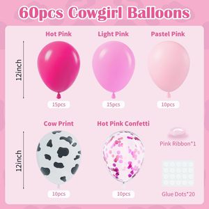 Juego de globos de color rosa claro y blanco, 60 Uds., 12 pulgadas, rosa perla Bebé y globos blancos de confeti para boda, Baby Shower, fiesta de cumpleaños - Product Image 2