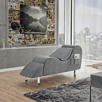 Yoga-Massage-Konvertierbare Chaiselongue-Bank, klappbarer Liegestuhl, 22 Zoll, Mikro-Velours Ottoman, Mid-Century, weich, verstellbar, für das Wohnzimmer