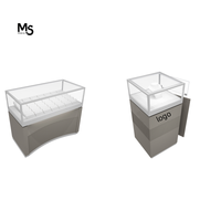 Vente en gros M & S Nouveau design d'armoire de magasin en verre Logos à couleurs personnalisées Présentoir de bijoux de mode pour centre commercial
