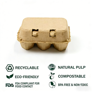 Trasportatore di uova in pasta di carta naturale biodegradabile porta uova contenitori di conservazione per cucina azienda agricola uova alla rinfusa 6 - Product Image 2