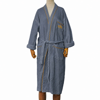 Peignoir de spa d'hôtel respirant pour femme, col châle, après la douche, robe de matin chaude pleine longueur, sur mesure, idéal pour les boutiques de cadeaux