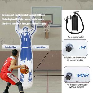 Mannequin de défenseur de basketball gonflable 7,6 pieds réglable et portable pour entraînement de la technique, avec pompe à <span class=keywords><strong>air</strong></span> facile à utiliser - Product Image 4