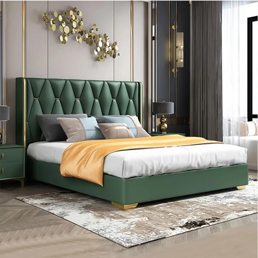 wood slats queen upholstered platform bed green low profile bed