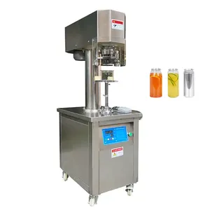 Mesin penyegel kaleng bir makanan minuman komersial mesin pembuat segel kaleng timah minuman