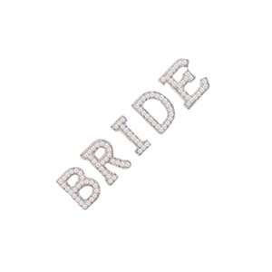 Bridal Shower Bachelorette Party Favors White Nylon Pearl Patch <b>Bride</b> Pouch Makeup Cosmetic Travel Toiletry <b>Bag</b> - Product Image 1