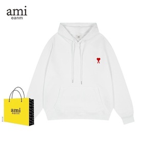 <span class=keywords><strong>Felpa</strong></span> con Cappuccio Larga Casual da Uomo <span class=keywords><strong>AMI</strong></span> EANM, Top Invernale alla Moda con Ricamo a Lettera 'A' e Tecniche di Tintura Digitale, Bestseller - Product Image 1