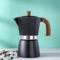 Pembuat Kopi Mocha Moka Pot Espresso 300-600 ML Logam Gaya Klasik Ramah Lingkungan Kapasitas Besar Cangkir Aluminium Modis Eropa