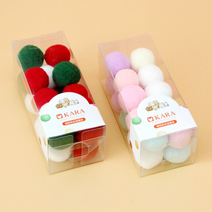 คาร่า เรนโบว์ ปอมปอม บอลส์ 12 ชิ้น ของเล่นแมวนุ่มนิ่ม สำหรับแก้เบื่อ - Product Image 3
