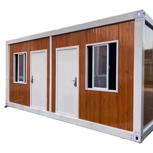 Hiện đại <span class=keywords><strong>40ft</strong></span> & 20ft thép prefab <span class=keywords><strong>container</strong></span> nhà trên bánh xe văn phòng bằng gỗ với phòng tắm cho phòng ngủ hoặc cửa hàng/Mall - Product Image 6