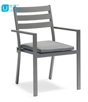 Uland-Juego de mesa plegable con forma de mariposa para jardín, mesa y sillas para exteriores, forma redonda