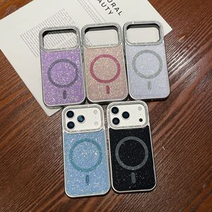 Funda Protectora para Teléfono iPhone 17, 17 Pro, 17 Pro Max, de Cuero PU con Brillantina, Resistente a Impactos, con Carga Magnética y Protección TPU - Product Image 2