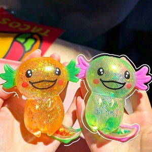 ของเล่นบีบมือรูปปลาอ็อกโทลทอล TPR สีทองประกายมุก ของเล่นบีบช้าๆ รูปสัตว์เหมือนจริง บรรเทาความเครียด ของเล่นบีบเล่น ขายส่ง - Product Image 1