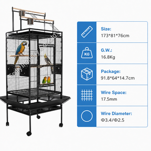 Villa <span class=keywords><strong>en</strong></span> acier pour oiseaux, cage anti-évasion, <span class=keywords><strong>volière</strong></span> et nichoir suspendu, cage d'<span class=keywords><strong>élevage</strong></span> spacieuse pour perroquet - Product Image 5