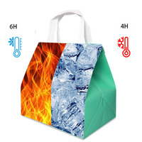 Sac isotherme à emporter en feuille d'aluminium non tissée imperméable à l'eau de taille de logo personnalisé en gros sac isotherme à isolation thermique à usage intensif