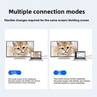 Cable adaptador USB-C 4K con cobre estañado para duplicación de pantalla de fuente Tipo-C, compatible con gafas XR/AR, PS5 y cable de teléfono a monitor