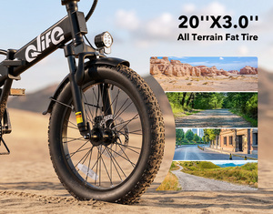Qlife Hunter Spedizione Gratuita negli USA Bicicletta Elettrica Pieghevole da 20 Pollici con Pneumatici Larghi per Adulti, Adatta a Tutti i Terreni - Product Image 3