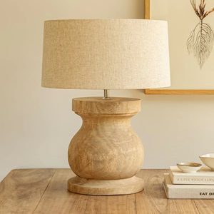 Atlas <b>Table</b> Lamp in Natural Mango Wood Classy Art Style for Bedroom Living Room Office or Outdoor Wholesale Prices - Product Image 1