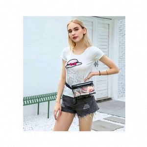 Custom Logo Outdoor Transparent Crossbody Sports Fitness Fanny <b>Pack</b> Black Clear PVC <b>Waterproof</b> Fitness Waist Bag for Girls - Product Image 5