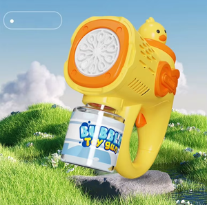 Pistola de Burbujas Automática con Forma de Pato Amarillo, Pistola de Burbujas Eléctrica de Mano de Plástico - Product Image 4