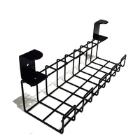 Kit de gestion des câbles en métal avec pinces en C, sans perçage, pour table et bureau