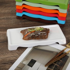 Factory Direct A5 Quality Melamine Beef Steak <strong>Plate</strong> BBQ Catering Rectangle <strong>Plates</strong> Durable Unbreakable for Restaurant Hotel - Product Image 2