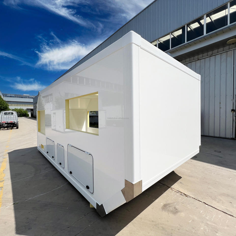 23ft FRP Truck Camper Shell for DIY Flatbed RV, Waterproof Fiberglass ...
