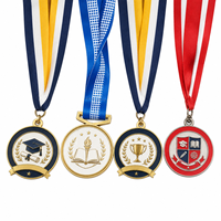 Médailles de champion sportif en alliage de zinc électroplaqué avec impression UV, plaquées or 2D 3D, pour la remise des diplômes et les récompenses de Noël, vente en gros en vrac