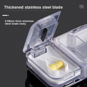 Wholesale Custom Logo Three-in-One Multifunctional Pill Cutter Box New Style Portable Transparent Elderly <b>Storage</b> Cases Colorful - Product Image 3