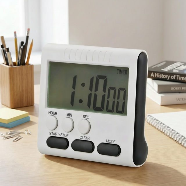 Mini Digital Countdown Kitchen Timer 24-Hours Plastic Magnetic Electronic Timer Alarm Clock Stopwatch Chronograph OEM Factory