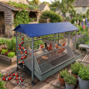 Poulailler extérieur pour poulets, canards, oies, poules pondeuses, maison de volaille, anti-prédateurs, anti-rats, anti-serpents, anti-goufres, galvanisé - Product Image 6