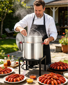 Kit de quemador <span class=keywords><strong>para</strong></span> vaporera de mariscos de aluminio con nanorecubrimiento de 80 cuartos, quemador de propano de 110000 BTU, regulador de 10 PSI, cocina de gas compatible <span class=keywords><strong>para</strong></span> exteriores - Product Image 6