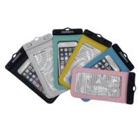 Sac étanche PVC étuis pour téléphone portable étui transparent étanche sac de téléphone portable avec lanière prix de gros bon marché
