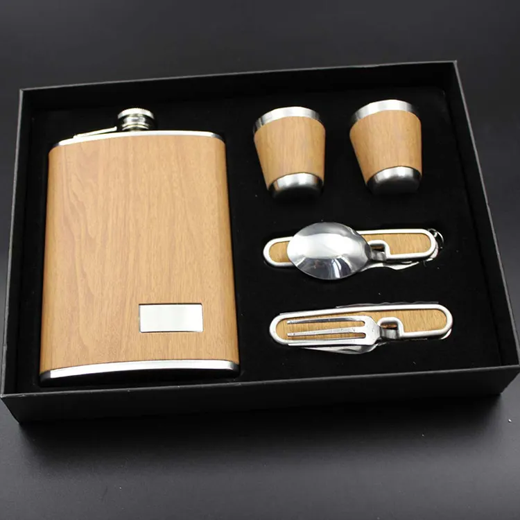 Pocket flasks for men groomsmen flasks set HF-062