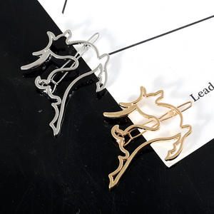 2025 Nueva gran oferta al por mayor Navidad refinar Metal liso ciervo pasador pinzas para el cabello horquillas - Product Image 4