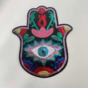 Parche con purpurina Tipo De Mano, parche de tela con bordado de monstruo de ojo de dibujos animados (en inglés) - Product Image 2