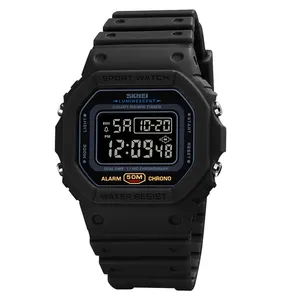 SKMEI1628 Date popular fashion digital Hour LED light week Alarm waterproof sport watches for men