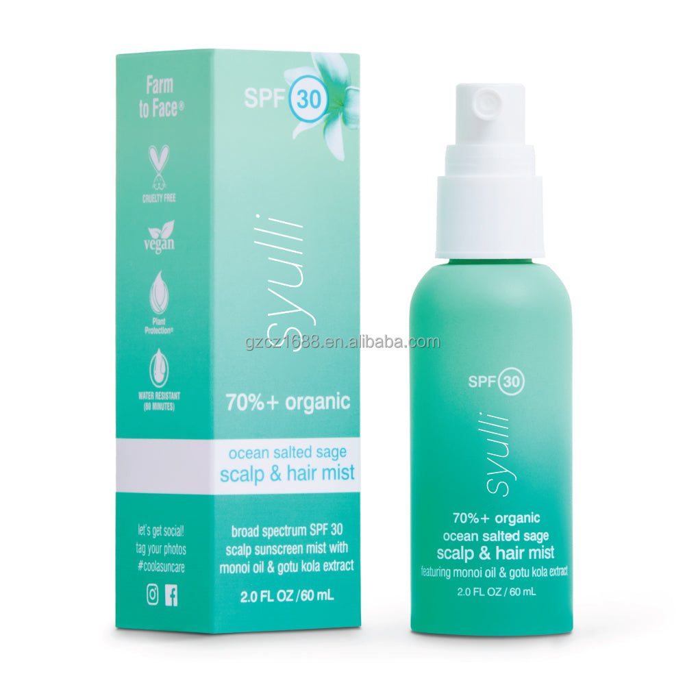 Crème solaire de brume de cheveux
