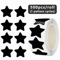 Autocollants triangulaires en vinyle de 1 pouce, rouleau de 500 pièces, adhésif puissant, amovibles, autocollants, imperméables, inscriptibles, pour salle de classe, blanc