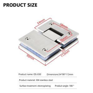 Hiện đại 180 độ đen có thể điều chỉnh bản lề vòi hoa sen cửa bản lề thép không gỉ Nhà Máy Giá cả cạnh tranh - Product Image 3