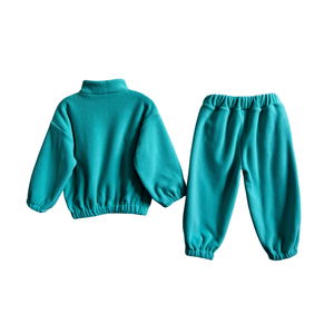 ダイナミックでファッショナブルな長袖キッズフリースセット明るい色とパーソナライズされた工場直販ベビー服 - Product Image 5