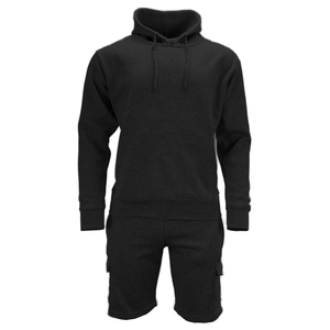 Conjunto de Sudadera con Capucha y Pantalones Cortos Personalizados Ecológicos de Verano al por Mayor, Conjunto de Sudadera con Capucha y Pantalones Cortos de Manga Larga de Invierno Estilo Urbano - Product Image 3