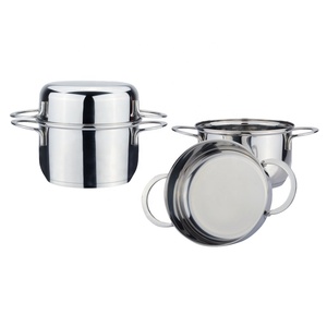 Hiking Camping Classic Stainless Steel Cooking <strong>Pot</strong> Set with Lid Induction Bottom Classic Design - Product Image 3