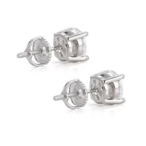 Boucles d'oreilles Cadermay Moissanite 0.5ct 1ct 2ct boucles d'oreilles en diamant <span class=keywords><strong>4</strong></span> Prons vis/Push Back synthèse Moissanite Solitaire Stud avec GRA - Product Image 3