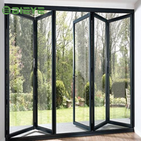 Puerta Plegable de Aluminio y Vidrio de Lujo, Ahorro de Espacio, Antipinzamiento, Aislamiento Térmico, Gran Ventilación, Certificación de Seguridad
