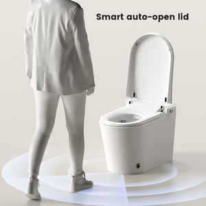 Productos sanitarios de baño totalmente automáticos, inodoro inteligente antisalpicaduras de secado al aire <span class=keywords><strong>caliente</strong></span> alargado - Product Image 2